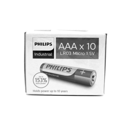 BATERIA ALKALICZNA PHILIPS AAA ALKALINE LR03I10C/ 10szt INDUSTRIAL