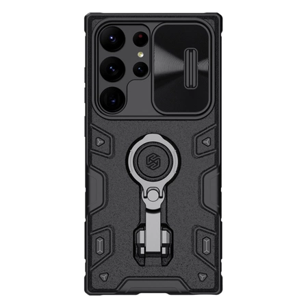 Nillkin CamShield Armor Pro Case etui Samsung Galaxy S23 Ultra pancerny pokrowiec z osłoną na aparat ring podstawka czarne
