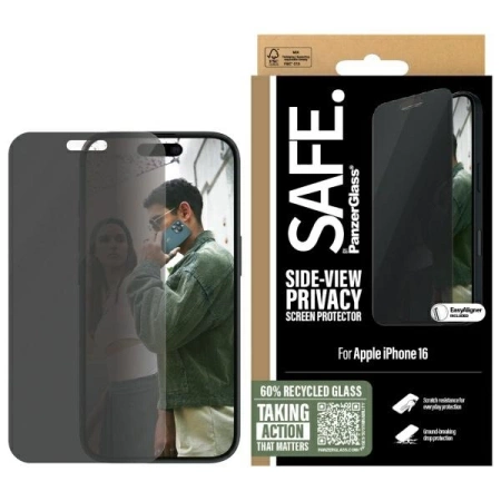 Szkło hartowane SAFE by PanzerGlass Privacy Screen Protector Ultra-Wide Fit na iPhone 16