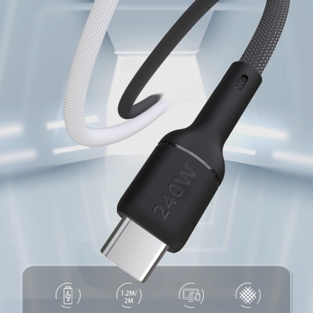 Kabel Dudao L9C Max 240W PD USB-C - USB-C 1,2m - czarny