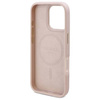 Original Handyhülle IPHONE 16 PRO Guess Hardcase 4G Logo Plate MagSafe (GUHMP16LU4GPRP) rosa