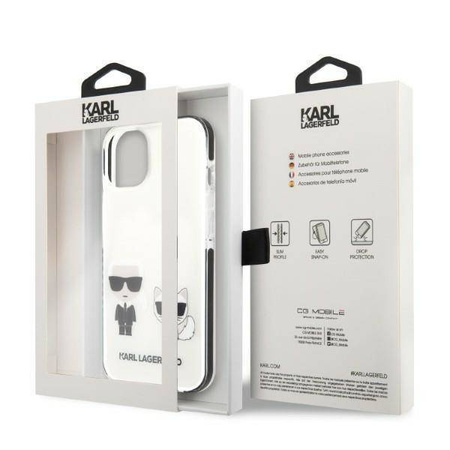 Original Case IPHONE 13 MINI Karl Lagerfeld Hardcase Karl&Choupette white