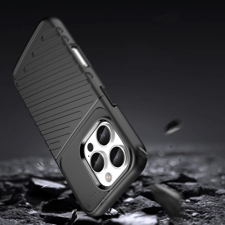 Thunder Case Silikonhülle für iPhone 16 Pro Max – Schwarz