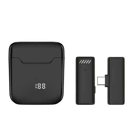 Mikrofon bezprzewodowy krawatowy dla Typ C z etui ładującym S11