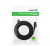 Ugreen płaski kabel przewód internetowy sieciowy Ethernet patchcord RJ45 Cat 7 STP LAN 10 Gbps 3 m czarny (NW106 11262)