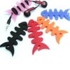Fish-shaped headphone cable wrap - black