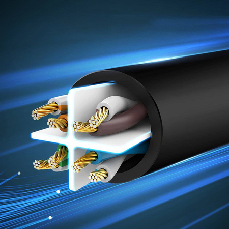 Ugreen płaski kabel sieciowy LAN Ethernet Cat. 6 0,5m czarny (NW102)
