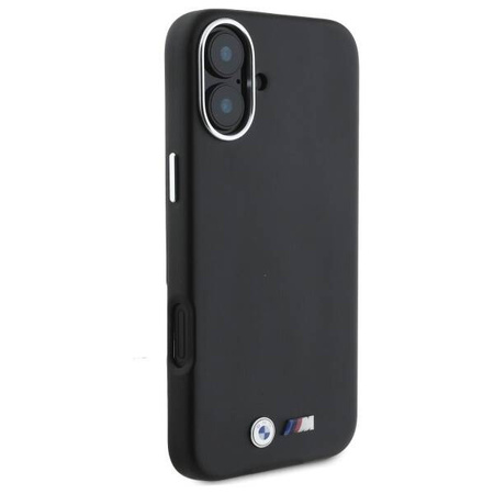 Original Handyhülle IPHONE 16 BMW Hardcase M Smooth Full Wrapped Metal MagSafe (BMHMP16S23PMWK) schwarz