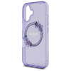 Original Handyhülle IPHONE 16 Guess Hardcase IML Flowers Wreath MagSafe (GUHMP16SHFWFCU) violett