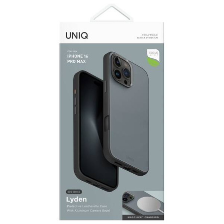 Case IPHONE 16 PRO MAX UNIQ Lyden DS Magclick Charging Washed blue & black
