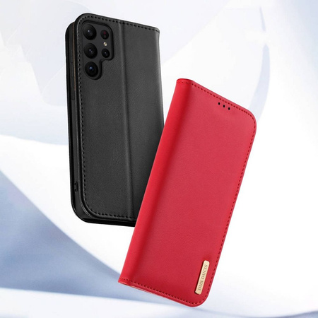 DUX DUCIS Hivo - skórzane etui portfelik do Samsung Galaxy S23 Plus czerwone