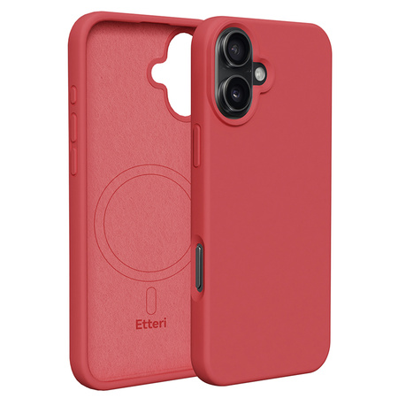 Nakładka Etteri Silicone Mag do iPhone 16 Plus 6,7" malinowa