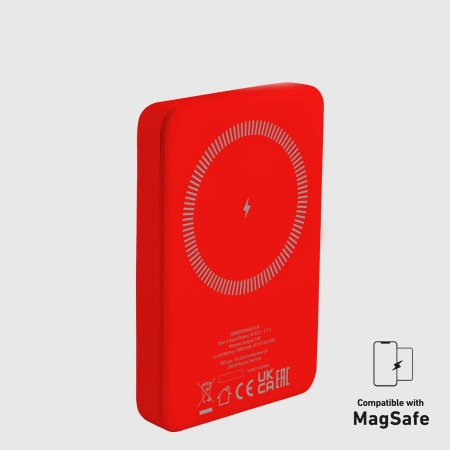 Powerbank SBS TEBB5000MAG1CR 5000 mAh kompatibel mit MagSafe - rot