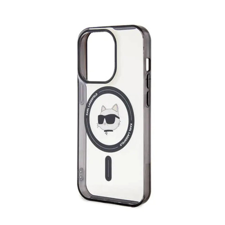 Karl Lagerfeld IML Choupette's Head MagSafe case for iPhone 15 Pro - transparent