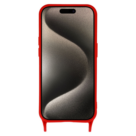 Strap Silicone Case do Iphone 14 Pro wzór 2 czerwony