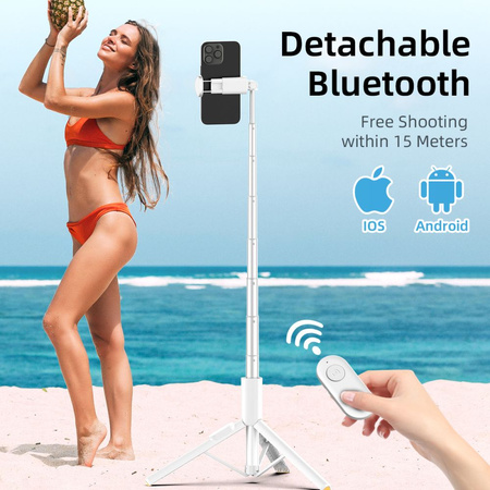 TECH-PROTECT L09S BLUETOOTH SELFIE STICK TRIPOD WHITE
