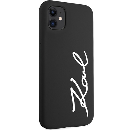 Karl Lagerfeld KLHCN61SKSVGK iPhone 11 / Xr 6,1" schwarz/schwarz Hardcase Silikon Signature