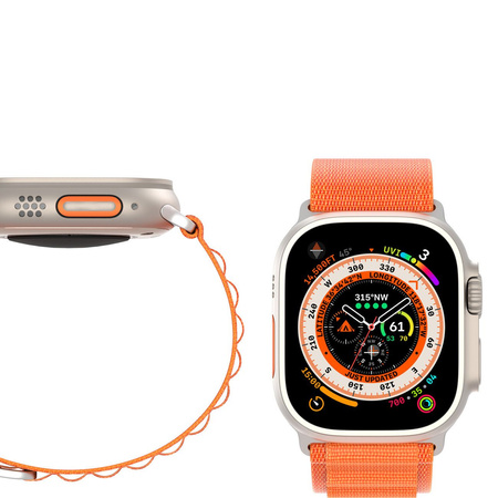 Sport Buckle Strap for Apple Watch Ultra/8/7/6/SE/5/4/3/2/1 (42, 44, 45, 49mm) Dux Ducis Strap GS Version - Orange