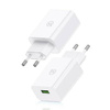 USAMS Lad. network. QC3.0 18W Lightning2.1A 1m Fast Charging white/white SC series (CC083)