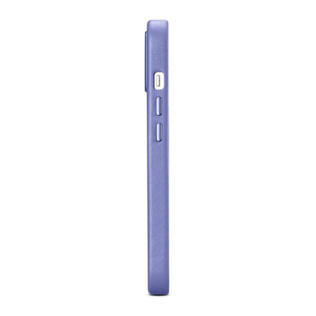 iCarer Case Leather genuine leather case cover for iPhone 14 Plus light purple (MagSafe compatible)