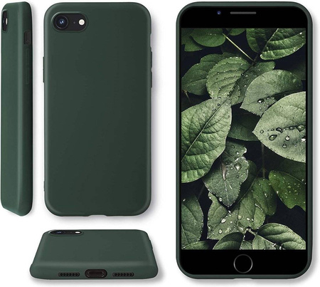 Etui IPHONE 7 / 8 / SE 2020 Silicone case elastyczne silikonowe zielone
