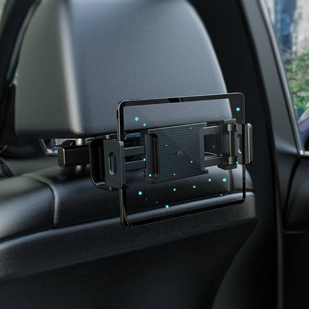 Acefast samochodowy uchwyt na zagłówek do telefonu i tabletu (135-230mm szer.) czarny (D8 black)