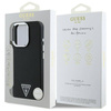Original Case IPHONE 16 PRO MAX Guess Hardcase Grained Triangle MagSafe (GUHMP16XPGTSPSK) black