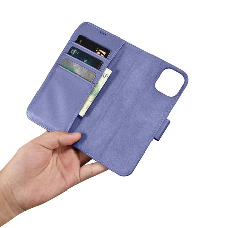 iCarer Wallet Case 2in1 iPhone 14 Plus Flip Leather Cover Anti-RFID Light Violet (WMI14220727-LP)