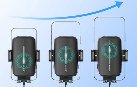 Joyroom uchwyt samochodowy z ładowarką bezprzewodową 15W na kokpit deskę rozdzielczą czarny (JR-ZS245)