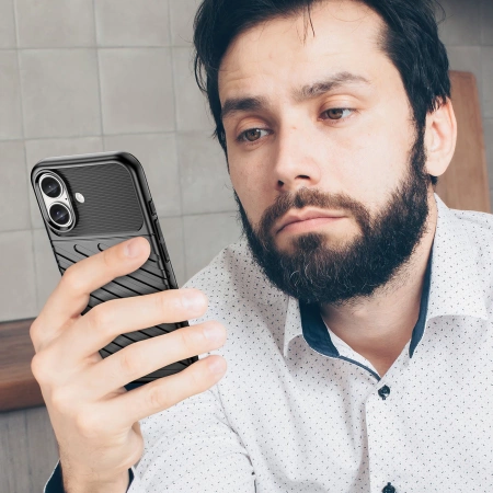 Thunder Case iPhone 16 Silicone Case - Black