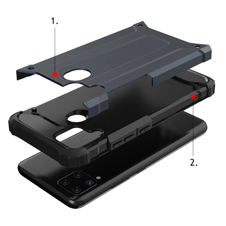 Hybrid Armor Hülle für Realme 10 5G / Realme 9i 5G gepanzerte Hybridhülle schwarz