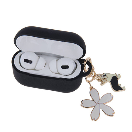 Etui do Airpods Pro czarne z zawieszką