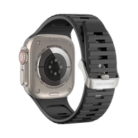 Decoded Ultra Traction Silicone Strap for Apple Watch 49 / 45 / 44 / 42 mm Gen 1-9 - SE - Black
