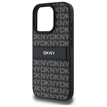 Original Case IPHONE 16 PRO MAX DKNY Hardcase Texture Pattern Tonal Stripe (DKHCP16XPRTHSLK) black
