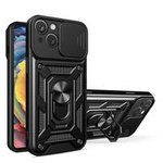 Hybrid Armor Camshield case for Realme 10 Pro+ armored cover with camera cover black