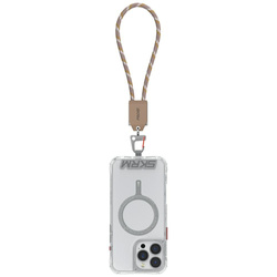 Uniwersalna smycz na nadgarstek z kablem 2w1 Skinarma Dyno Ve USB-C/USB-C beżowy