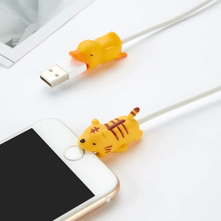 Panda-shaped phone cable cover