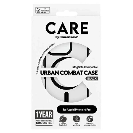 Etui CARE by PanzerGlass Flagship Urban Case z MagSafe na iPhone 16 Pro - przezroczyste