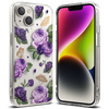 Ringke Fusion Design Armoured Case Cover mit Gelrahmen für iPhone 14 Plus transparent (Purple Rose) (FD637E29)