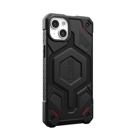 UAG Monarch Pro - Schutzhülle für iPhone 15 Plus, kompatibel mit MagSafe (Kevlar schwarz)