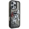 Etui Karl Lagerfeld Liquid Glitter Choupette Logo na iPhone 16 Pro - czarne