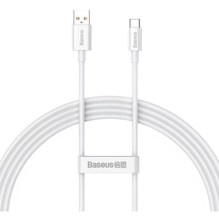 BASEUS kabel USB A do Typ C PD 100W 1,5m biały P10320102214-02