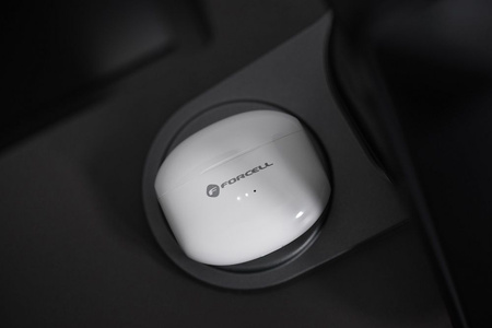 FORCELL F-AUDIO słuchawki bezprzewodowe / bluetooth stereo TWS CLEAR Sound białe