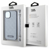 Karl Lagerfeld KLHCP14SSACKLHPG iPhone 14 6.1" srebrny/silver hardcase Saffiano Monogram Chain