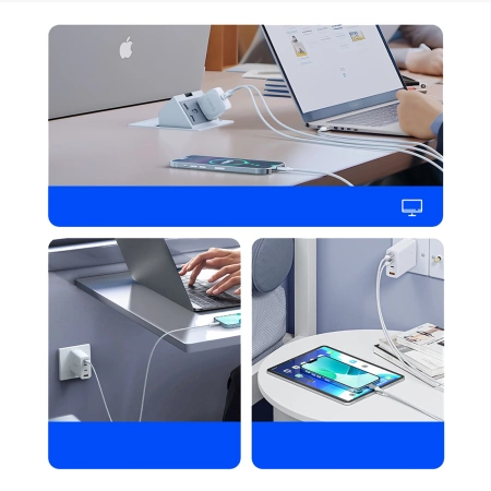 Kabel USB-C na USB-C 1m 5A 100W - biały