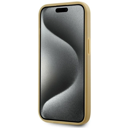 Karl Lagerfeld Wrinkled Metal Signature iPhone 15 Case - Gold