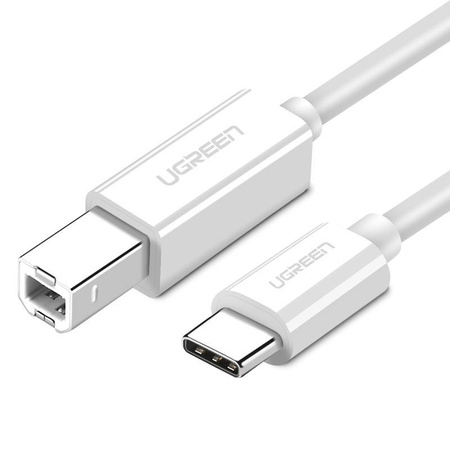 Kabel USB 2.0 C-B UGREEN US241 do drukarki 1.5m (biały)