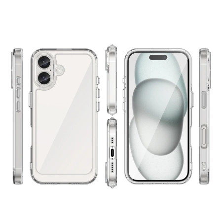Outer Space Case mit Gelrahmen für iPhone 16 Plus – transparent