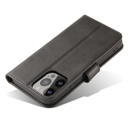 Wallet Case mit Ständer für iPhone 15 Plus Magnet Case – Schwarz