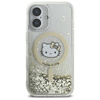 Original Case IPHONE 16 Hello Kitty Hardcase Liquid Glitter Fever MagSafe (HKHMP16SLGDIH) gold & white